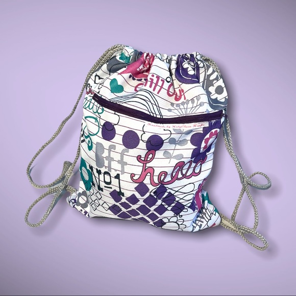 Handmade String Bag Durable! Zipper Pocket Tote Backpack - Picture 7 of 10